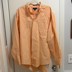 Lands' End Men's Peach Button Down Shirt